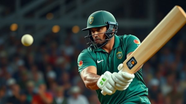 Cricketer in action during ICC World Cup qualifier 2027.