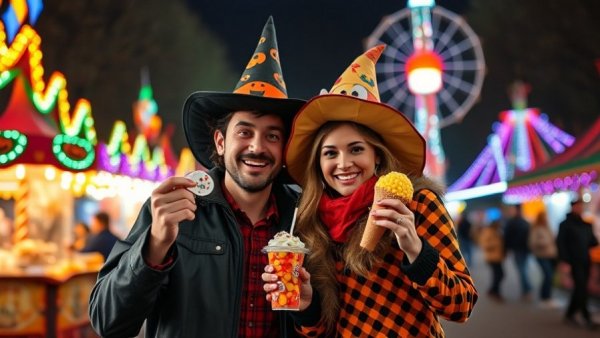 Excited couple at Mickey's Not So Scary Halloween Party 2026.