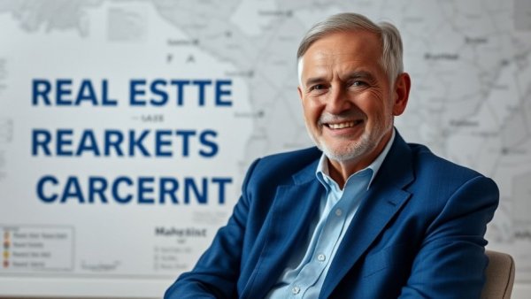 ARA Advocacy Impact on Real Estate Agents: Man seated with map and text backdrop.