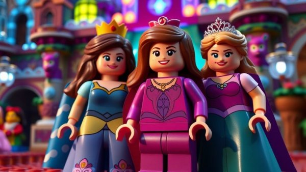 LEGO Disney princess figures promoting Disney Princess Products