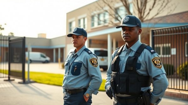 Security guards outside Philippine school