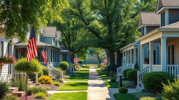 Designing for density: cozy homes nestled among lush greenery.