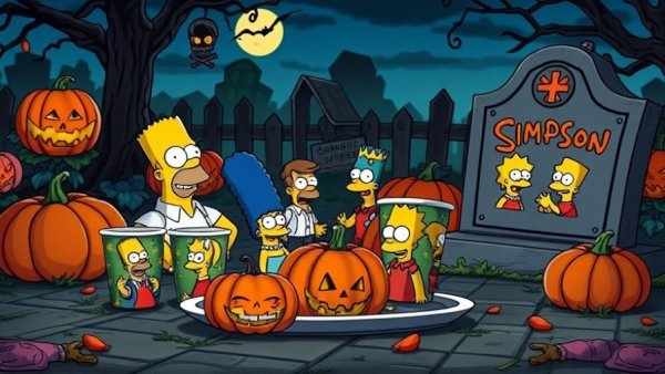 The Simpsons Munchie Meal of Horror with themed set and decorations
