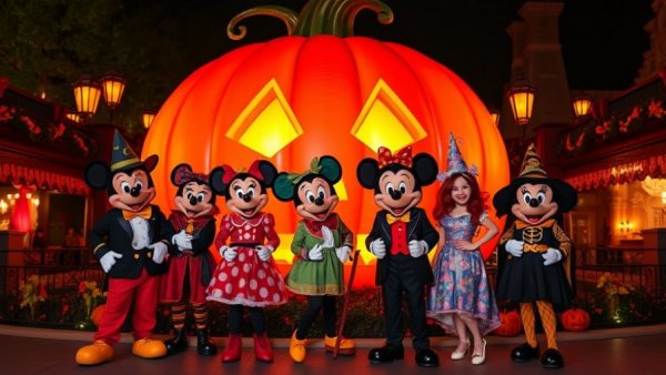 Disneyland Halloween characters 2026 in festive costumes