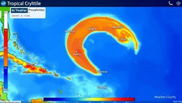 Tropical cyclone probabilities map for Atlantic hurricane season updates.