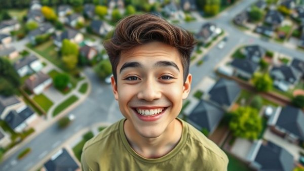 Smiling man in front of suburb illustrating Slow BRRRR strategy 2026