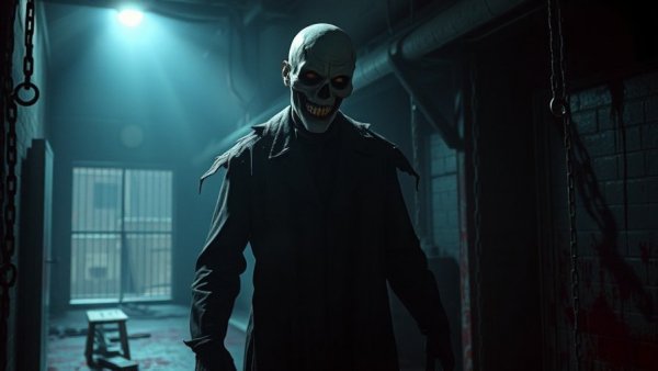 Horror-themed character at Halloween Horror Nights Orlando.