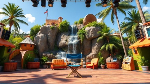 Outdoor stage at Universal Orlando's Animal Actors On Location, closing soon.