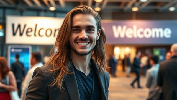Man at highest ROI conference smiling confidently.
