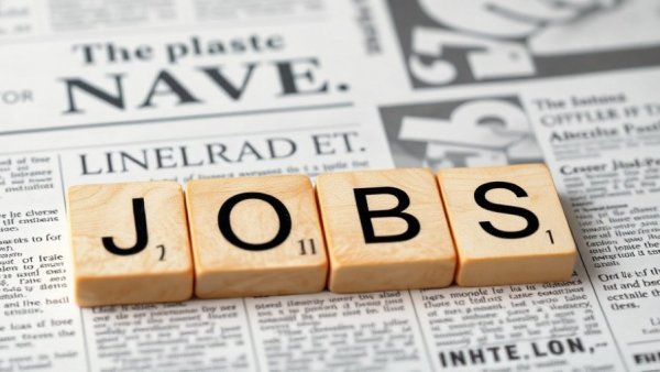 August payrolls rise depicted with jobs blocks on newspaper.