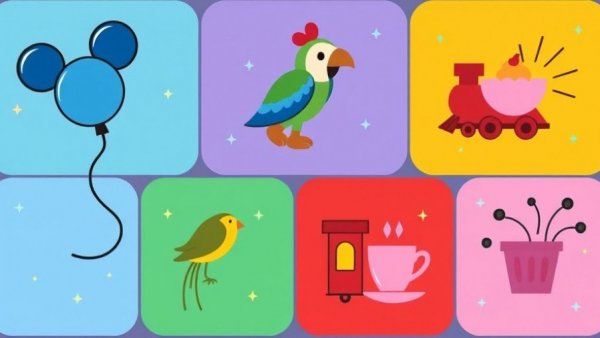 Disney Parks merchandise Logo Mania vibrant symbol grid.