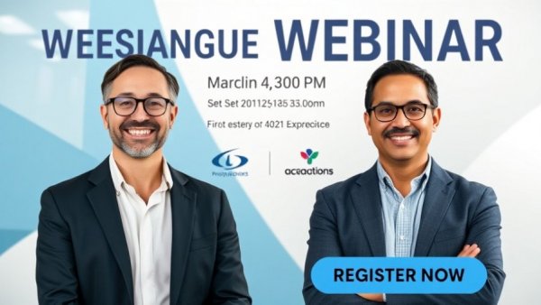 Webinar promo for Niche Content AEO Leads featuring two speakers.