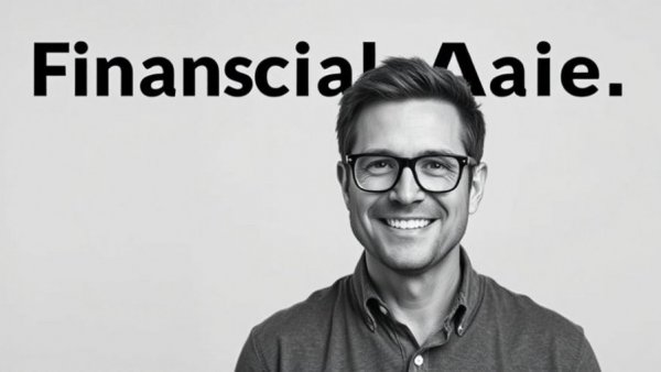 Smiling man in glasses on a financial advice graphic about $50M loss.