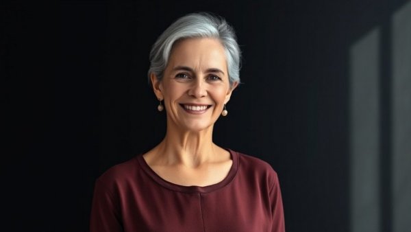 Confident woman's portrait for PitchBLACK open call for filmmakers