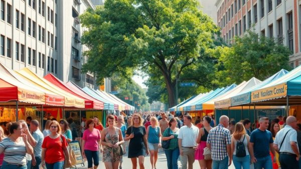 Community fair in Crown Heights showcasing mental health resources.