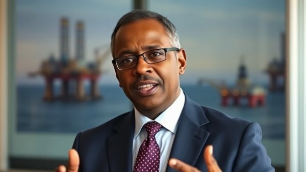 Businessman discussing Guyana Exxon oil revenue share.
