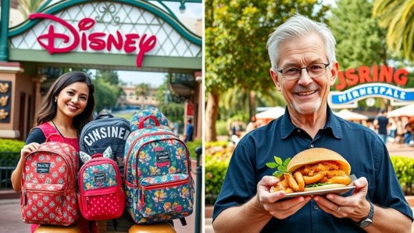 Disney Springs fall menus showcased with culinary delights and themed merchandise.