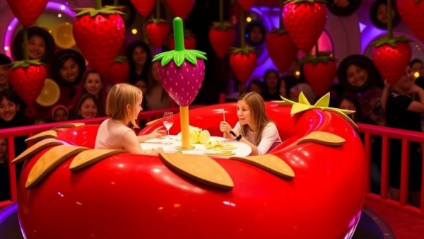 Dinner is the ride at this new strawberry-themed attraction coming in 2027