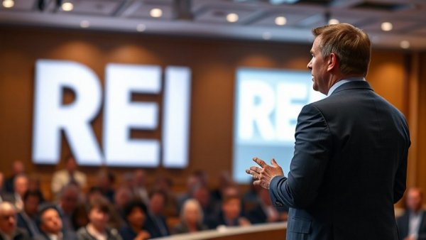 Speaker at real estate investing conference with audience