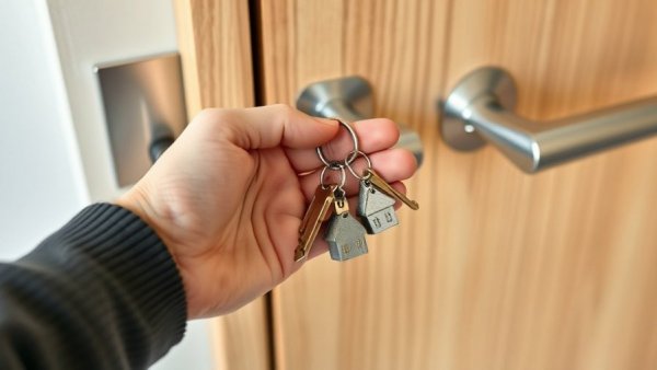 Hand holding house keys near a door lock, do open houses sell homes.