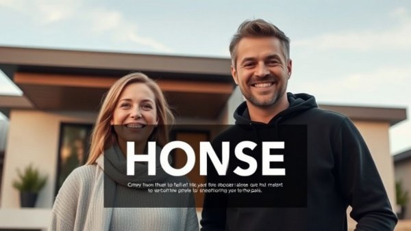ADHD agent follow-up system concept with smiling individuals in front of a modern house.