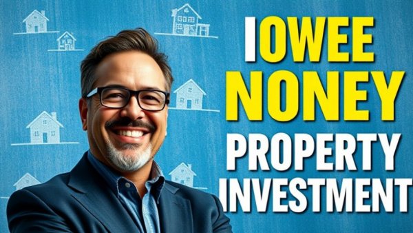 Buy 3 rentals financial freedom concept with smiling businessman.