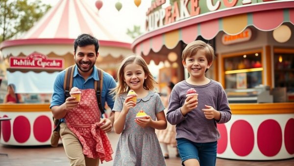 Cheerful family at Doozie’s Doghouse explores Universal Kids Resort.
