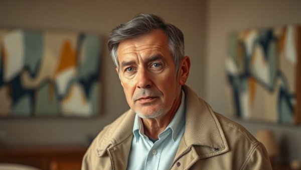 $160,000 Down Payment Write-Off: Thoughtful mature man in beige jacket.