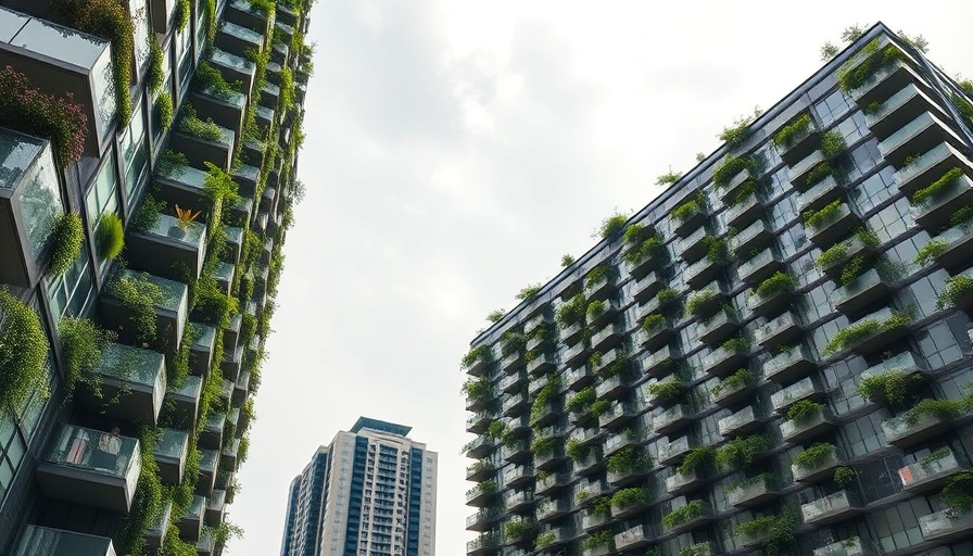Modern eco-friendly condo buildings with vertical gardens in cityscape: buying vs renting a condo.