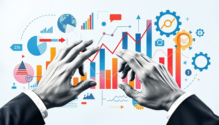 Creative illustration of data and innovation with hands and charts, Rocket Companies AI Real Estate.