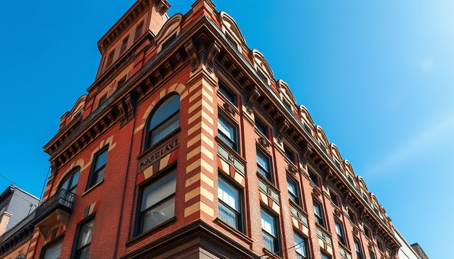 Historic NYC building facades highlighting parapet designs for Local Law 126.