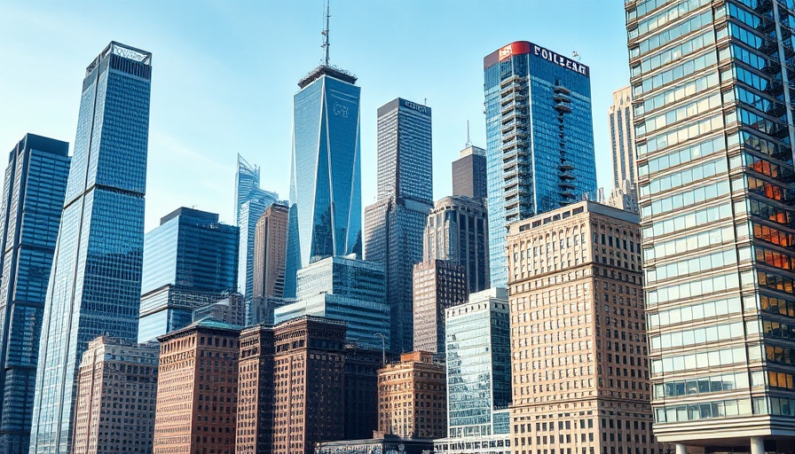 NYC skyline showcasing modern skyscrapers and architecture, NYC private listings.