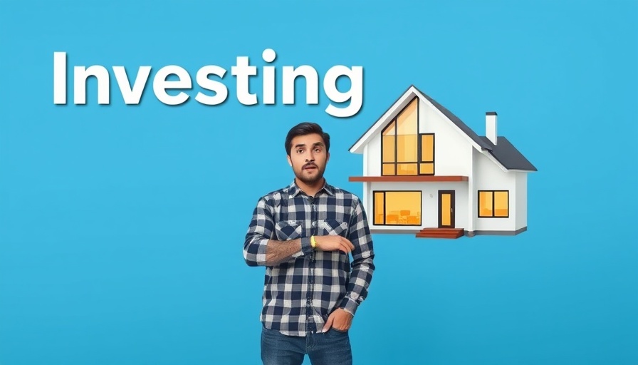 Recession-proof real estate investing with modern house and surprised man.