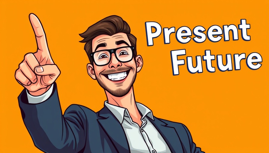Motivational image with man pointing, prioritizing your future self theme.