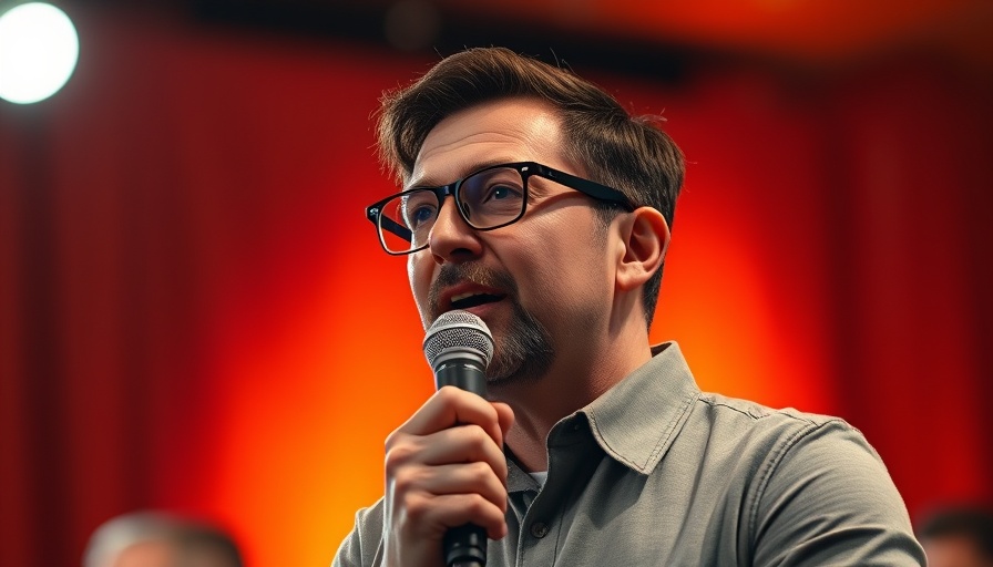 Man discussing why most people quit, engaging audience.