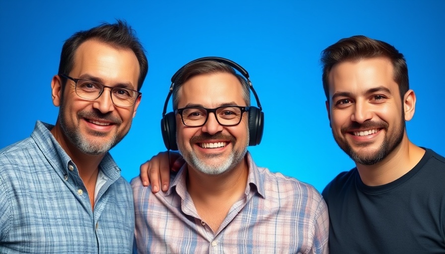 Connect with real estate developers in podcast setting, smiling.