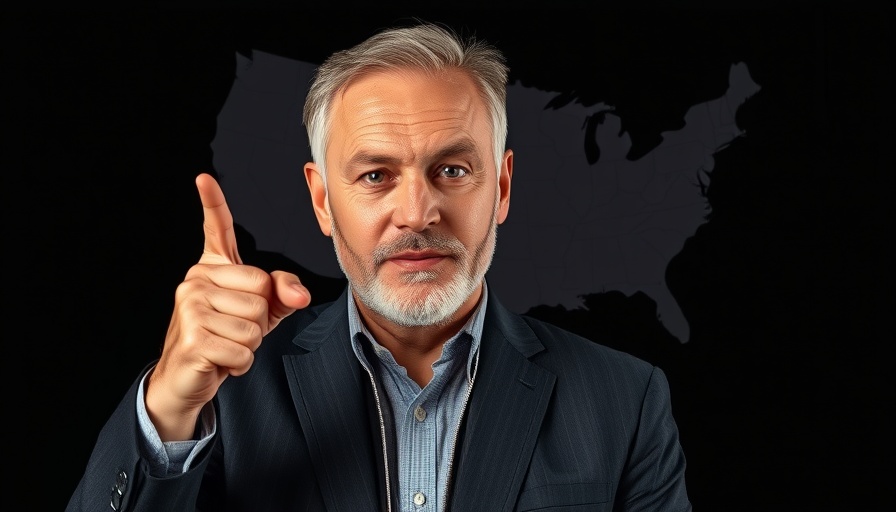 Confident man discussing LLC mistakes with USA map.