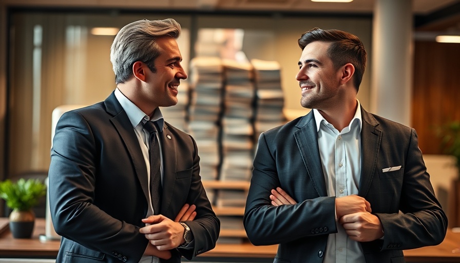 Business owners discussing exit strategy with cash background