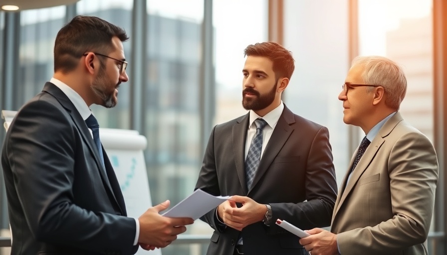 Professional businessmen discussing raising capital for real estate deals.