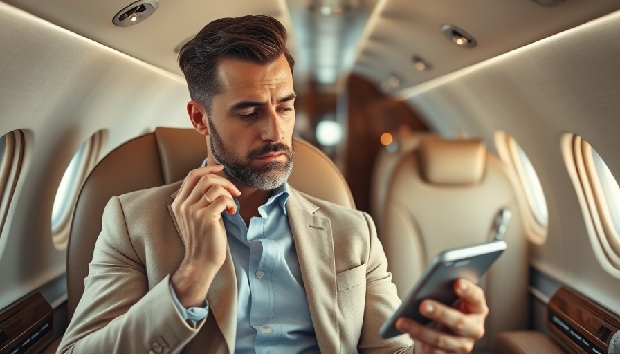 Rebranding Strategies for Entrepreneurs in a luxury setting, thoughtful man on private jet.