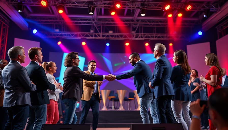 2025 Pitch Slam Winners celebrating on stage at award event.