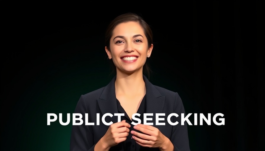 Elevate Your Brand Through Public Speaking seminar featuring a confident speaker.
