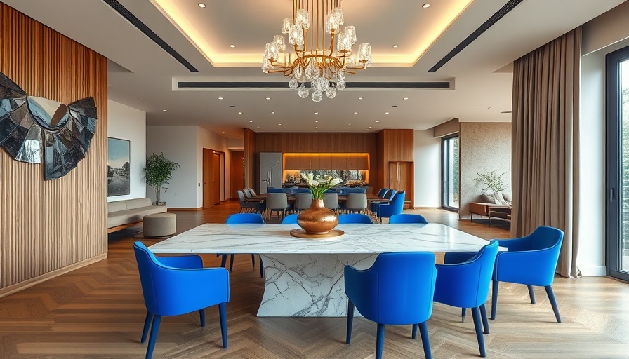 Modern dining room showcasing luxury real estate trends.