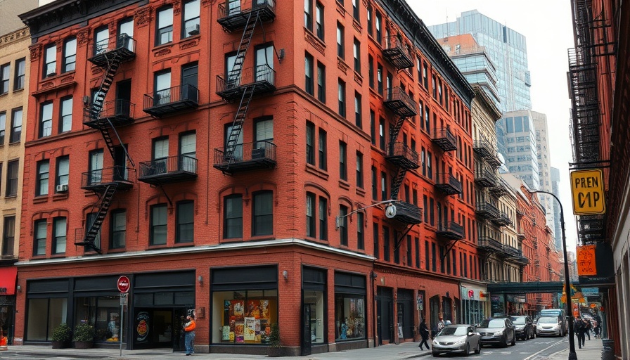 City street with red brick buildings highlighting take over rent-stabilized apartment lease.