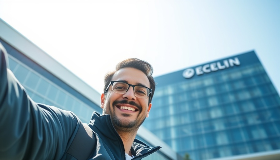 Man in front of Acquisition.com building, database domination real estate.