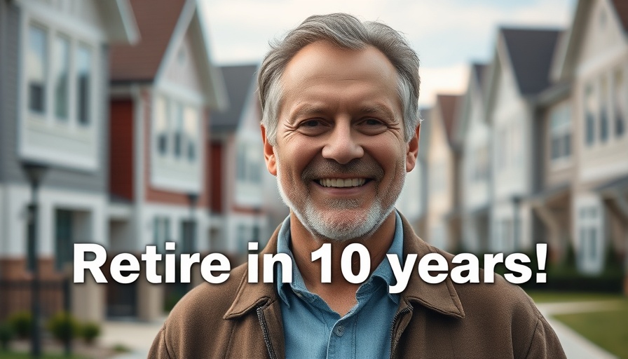 Early retirement with rental properties ad featuring smiling man.