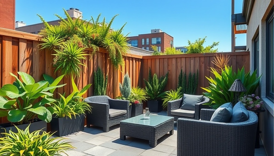 Charming outdoor patio showcasing benefits of ground-floor apartments.
