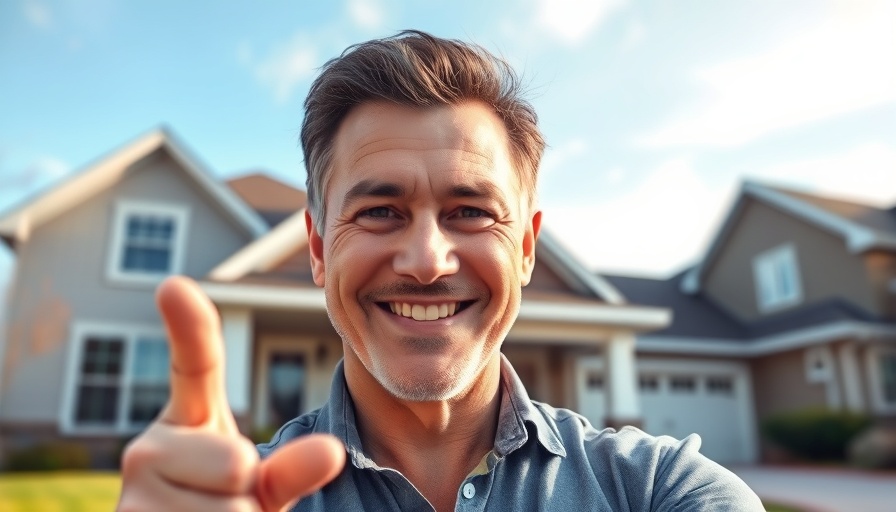 Confident man promoting best time to start investing in real estate.