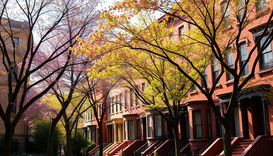 Historic brownstones in New York state, highlighting housing initiatives.