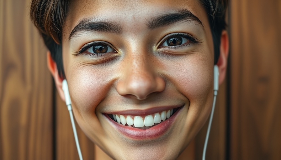 Person smiling with earbuds, discussing real estate investment strategy.